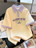 Cream & Lavender Mulberry Recipe Polo Shirt