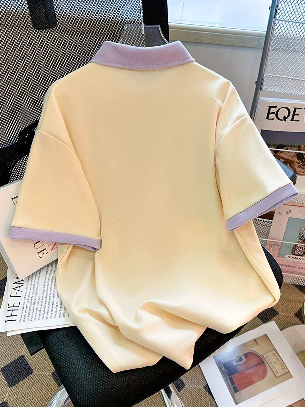 Cream & Lavender Mulberry Recipe Polo Shirt