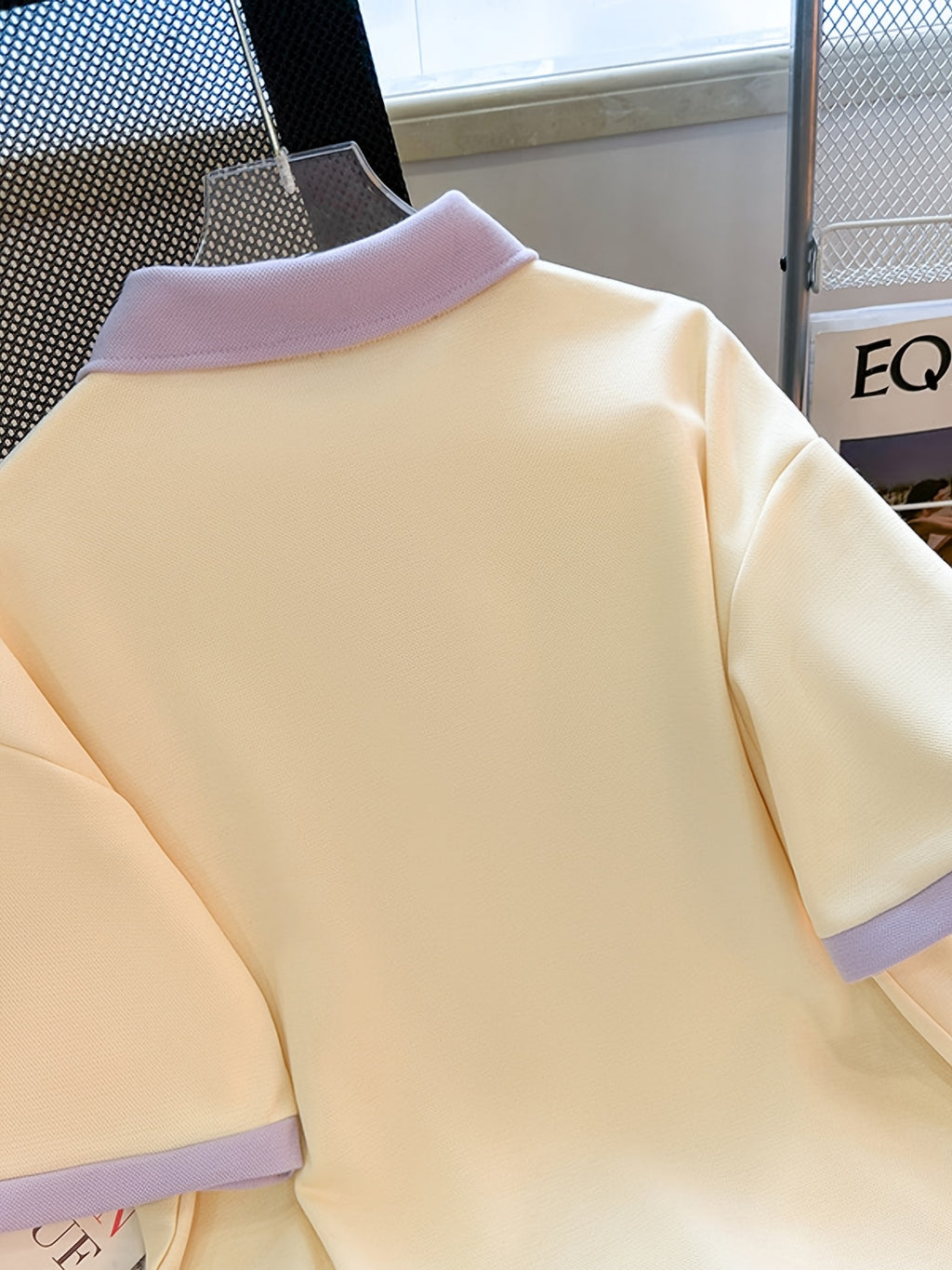 Cream & Lavender Mulberry Recipe Polo Shirt