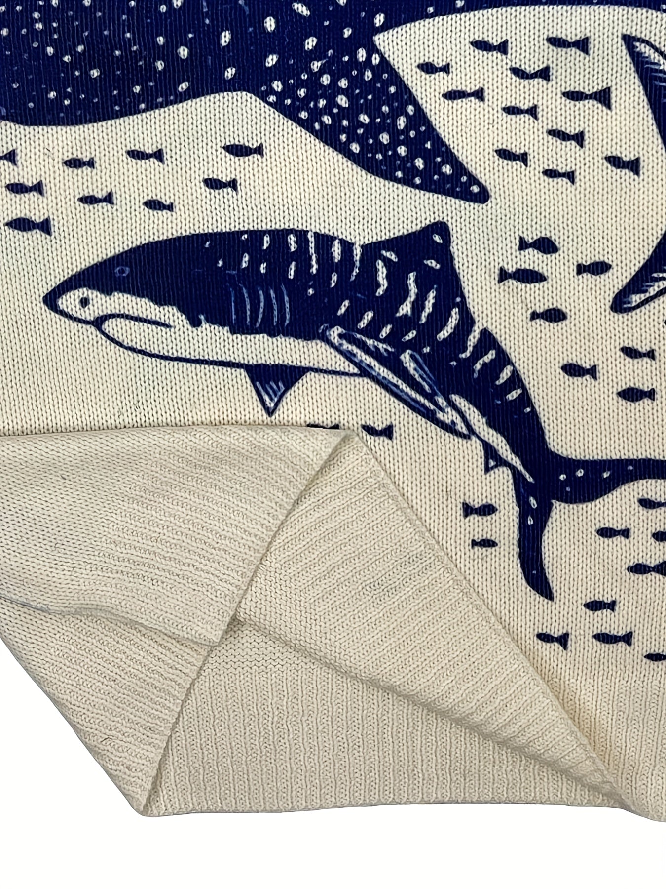 Marine Life Whale Shark Oversized Knit Sweater