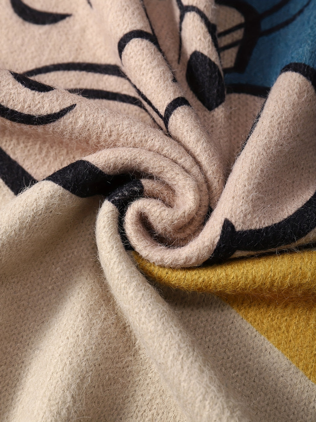 Popeye the Sailor Oversized Fuzzy Knit Sweater