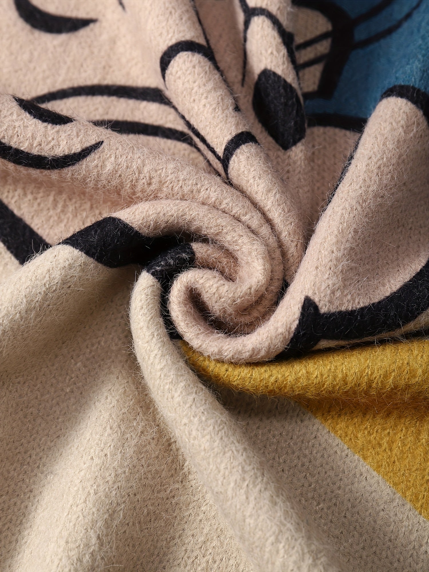 Popeye the Sailor Oversized Fuzzy Knit Sweater