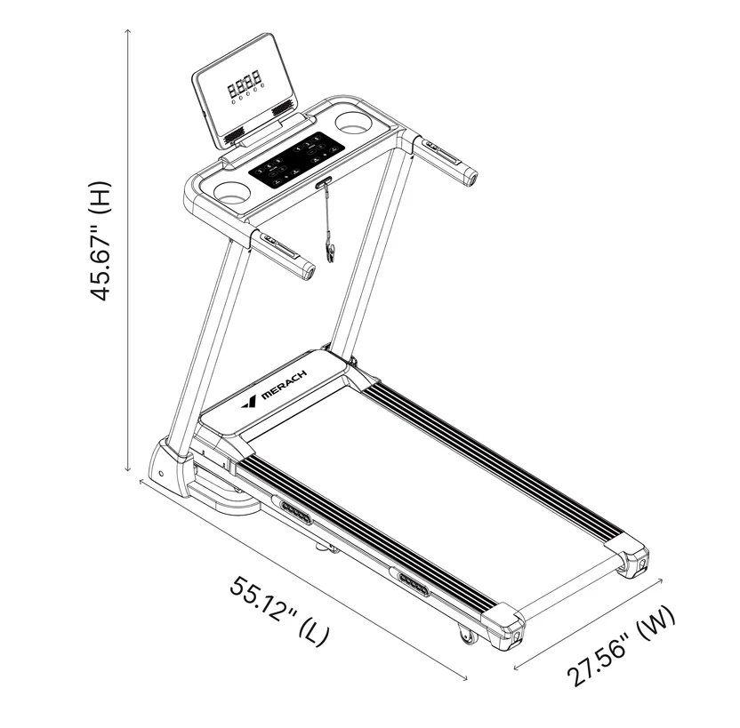 Foldable Treadmill with 15% Auto Incline