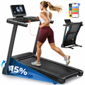 Foldable Treadmill with 15% Auto Incline