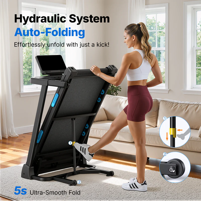 Foldable Treadmill with 15% Auto Incline