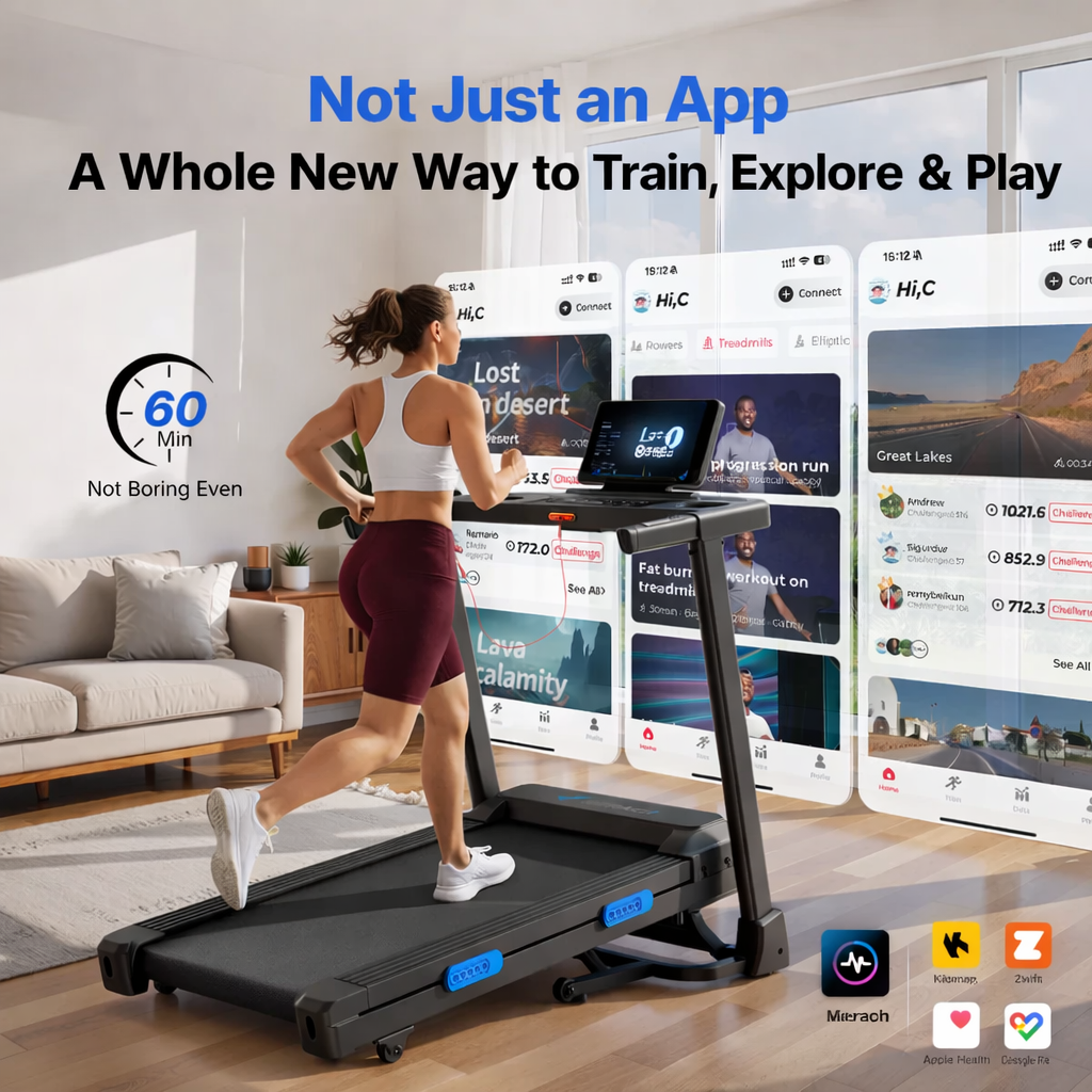 Foldable Treadmill with 15% Auto Incline