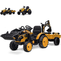 24V Electric Tractor with Trailer & Loader & Digger